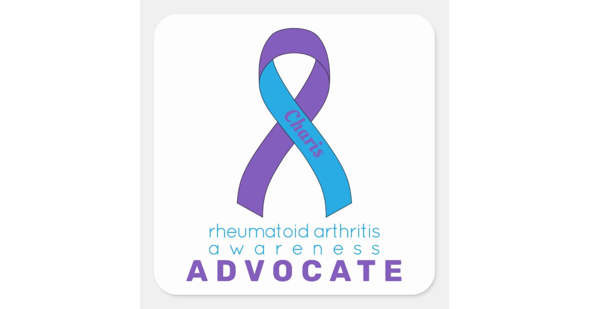 Rheumatoid Arthritis Advocate White Square Sticker Zazzle
