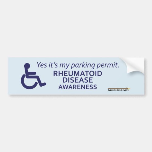 Rheumatoid Arthritis Awareness _ Disability Bumper Sticker