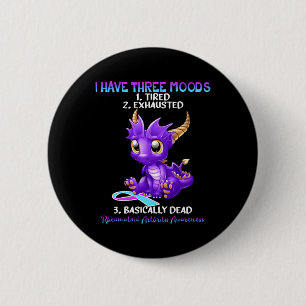 Rheumatoid Arthritis Awareness Dragon I Have Three Button
