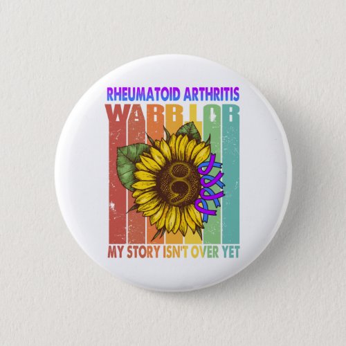 Rheumatoid Arthritis Awareness Month Ribbon Gifts Button