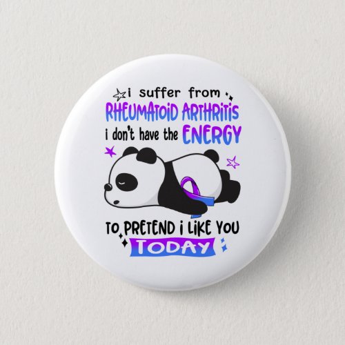 Rheumatoid Arthritis Awareness Month Ribbon Gifts Button