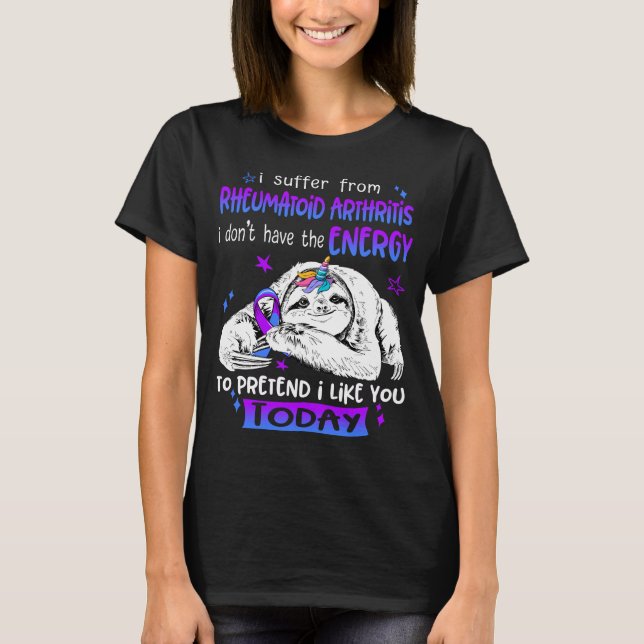 Rheumatoid Arthritis Awareness Month Ribbon Gifts T-Shirt (Front)