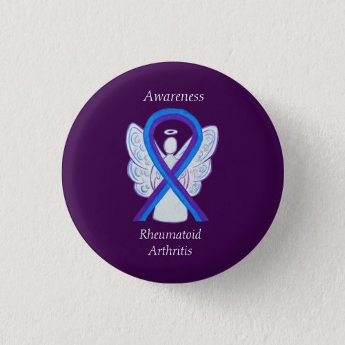 Rheumatoid Arthritis Awareness Ribbon Angel Pin