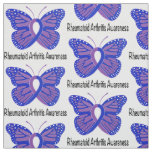 Rheumatoid Arthritis Butterfly Awareness Ribbon Fabric