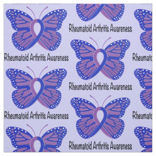 Rheumatoid Arthritis Butterfly Awareness Ribbon Fabric