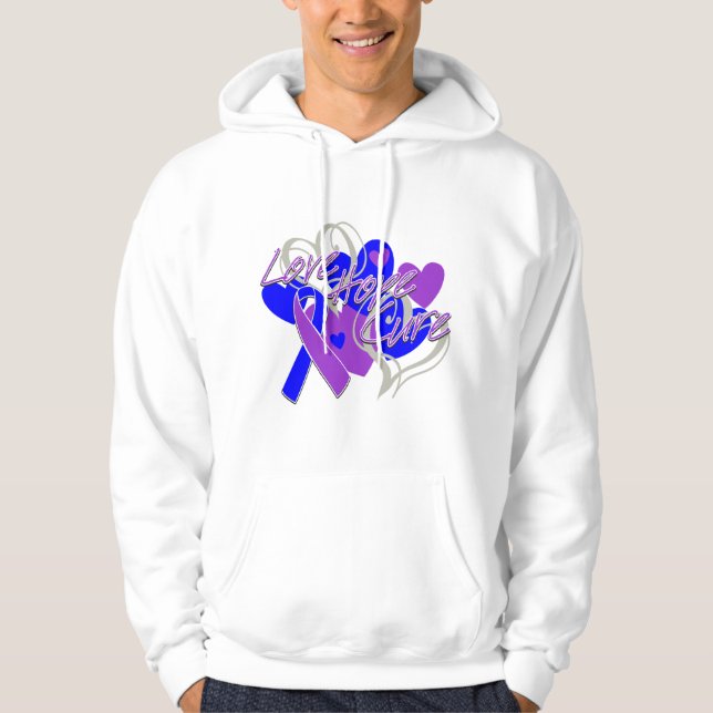 Rheumatoid Arthritis Love Hope Cure Hoodie (Front)