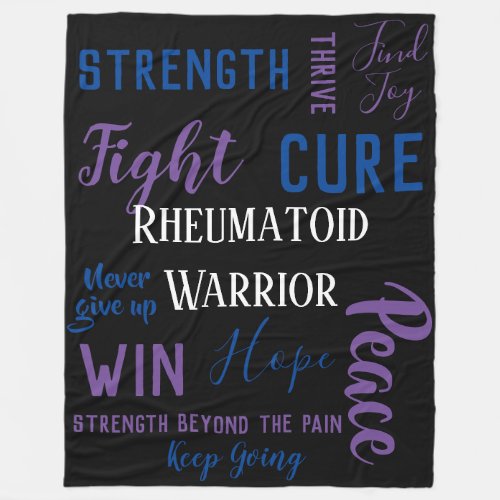 Rheumatoid Arthritis Warrior Fleece Blanket