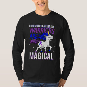 Rheumatoid Arthritis Warrior Magical Unicorn Purpl T-Shirt