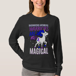 Rheumatoid Arthritis Warrior Magical Unicorn Purpl T-Shirt