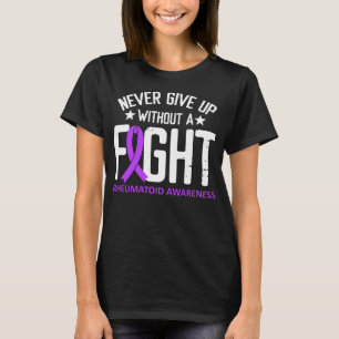 Rheumatoid Awareness Fight Purple Ribbon Arthritis T-Shirt