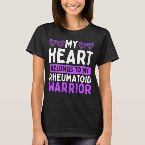 Rheumatoid Awareness Purple Rheumatoid Warrior T_Shirt