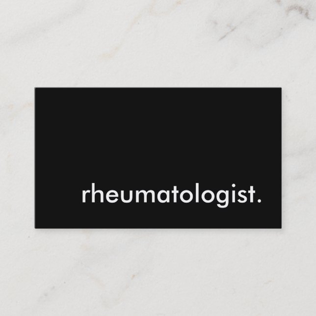 rheumatologist. business card (Front)