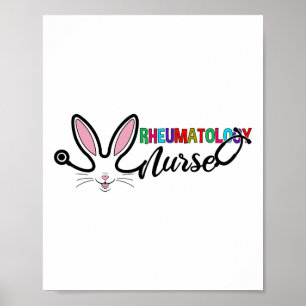 Rheumatology Nurse Bunny Easter Stethoscope Nursin Poster