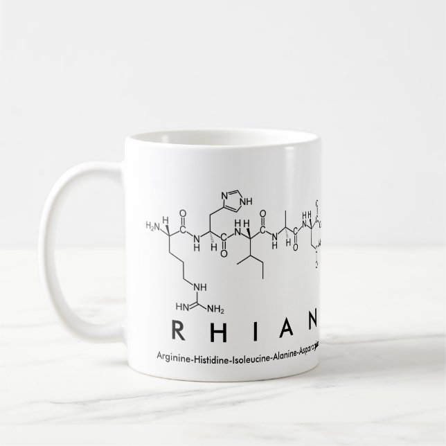 Rhian peptide name mug (Left)
