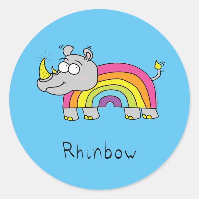 Rhinbow Rhino Rainbow Stickers (Front)