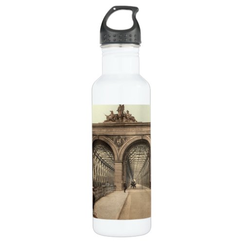 Rhine Bridge Mannheim Germany Water Bottle