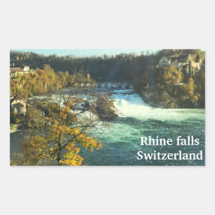 Rhine falls in Switzerland Rectangular Sticker