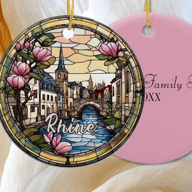 Rhine River Germany Ceramic Ornament (Creator Uploaded)