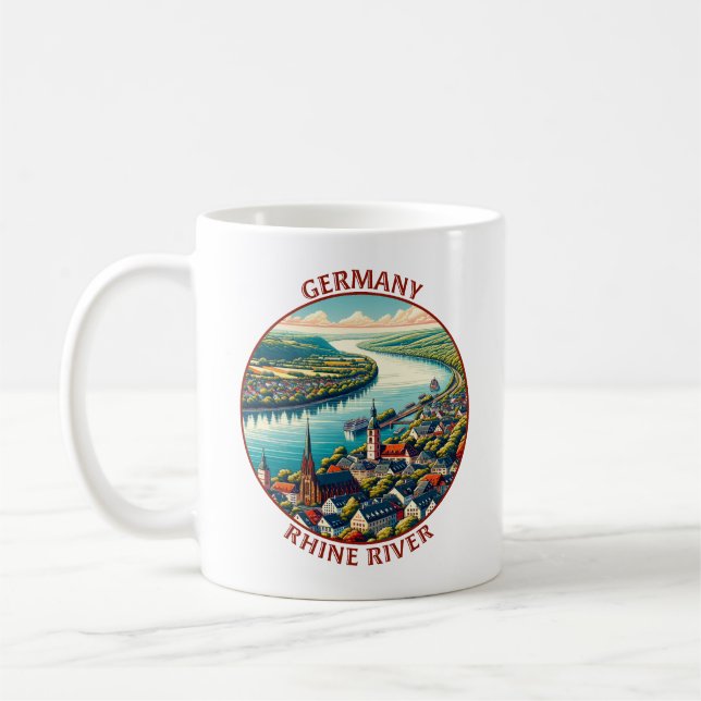 Rhine River Germany Coffee Mug (Left)