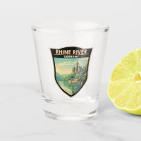 Rhine River Germany Section Travel Art Vintage