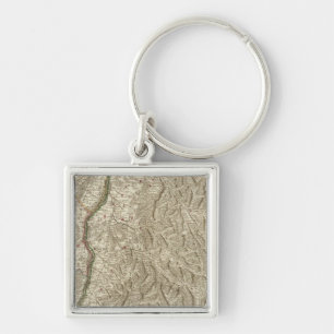 Rhine River Valley, France Keychain