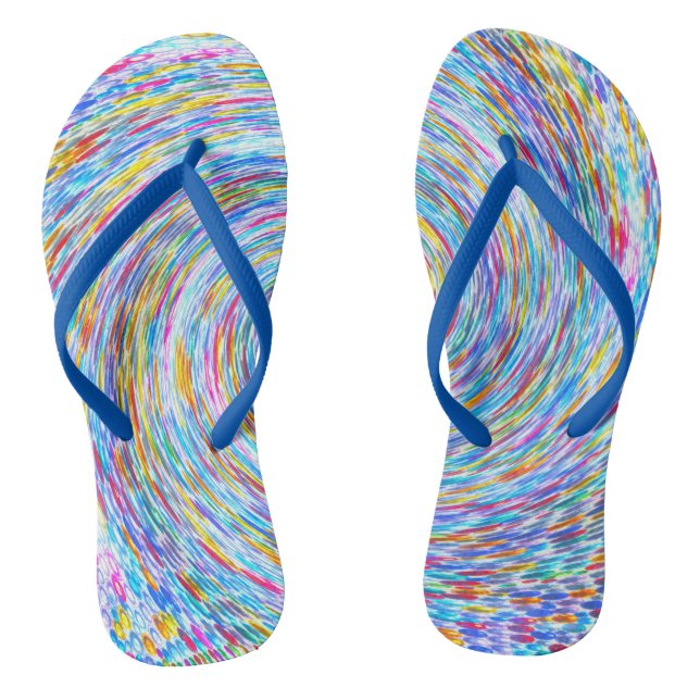Rhine Stone Swirl Flip Flops (Footbed)