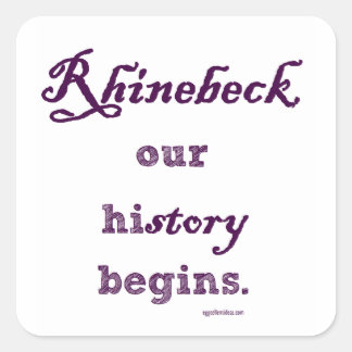 Rhinebeck, my history starts here. square sticker