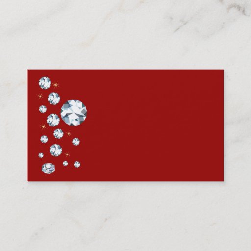 Customizable Rhinestone Business Cards
