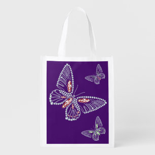 Rhinestone Butterfly Tote Bag