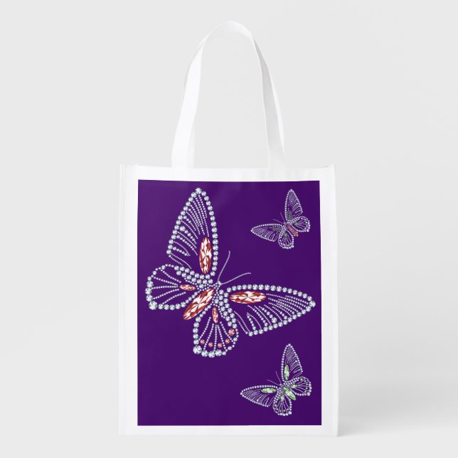 Rhinestone Butterfly Tote Bag (Front)