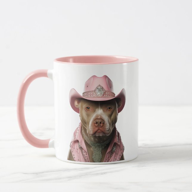 Rhinestone Cowboy Pitbull Mug (Left)