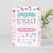 Rhinestone Cowgirl Rodeo Birthday Party Invitation (Standing Front)