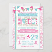 Rhinestone Cowgirl Rodeo Birthday Party Invitation (Front)