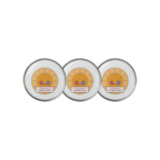 Rhinestone Cowgirl Vibes | Retro Western Sunburst Golf Ball Marker