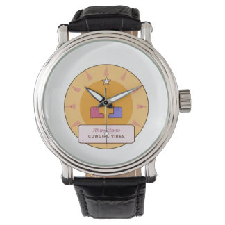 Rhinestone Cowgirl Vibes | Retro Western Sunburst Watch