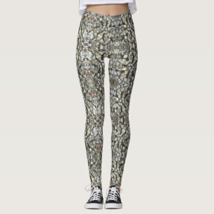 Rhinestone Diamond Bling Mirror Pattern Leggings