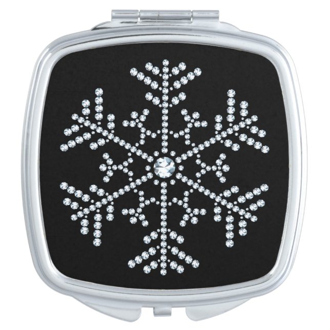 Rhinestone Diamond Mirror Compact Design (Front)