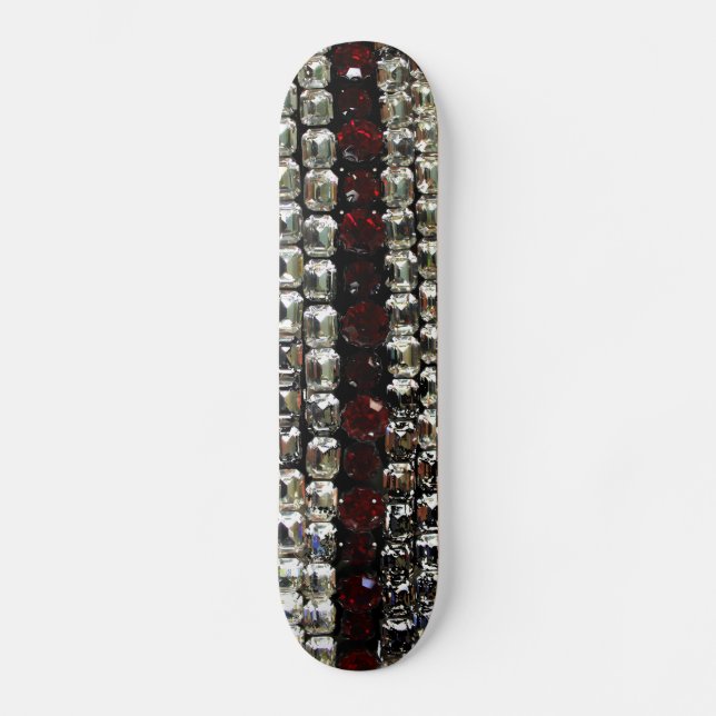 Rhinestone, diamonds, jewelry, gemstone, rubies skateboard (Front)