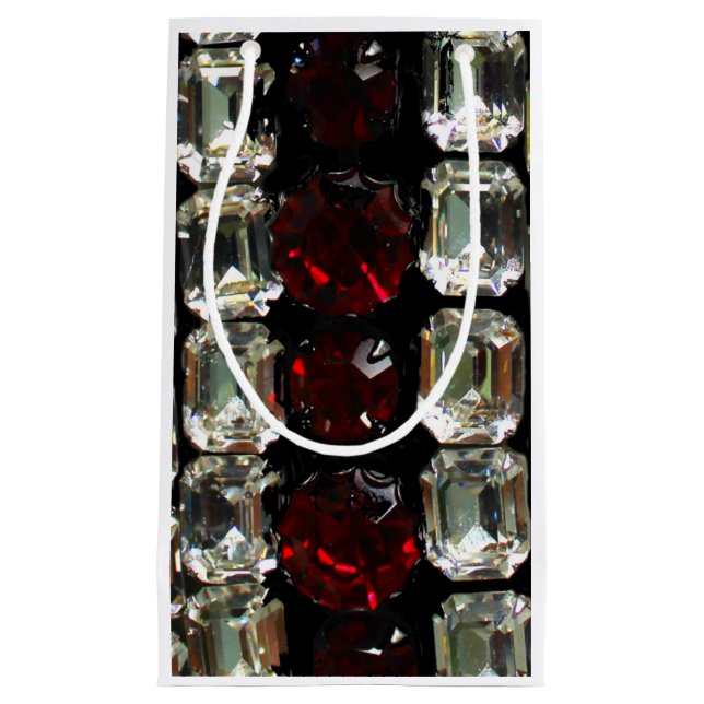 Rhinestone, diamonds, jewelry, gemstone, rubies small gift bag (Front)
