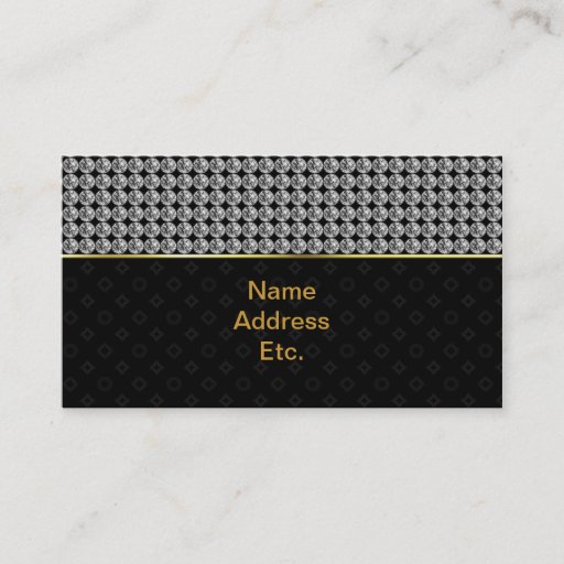 Customizable Rhinestone Glamour Set business card