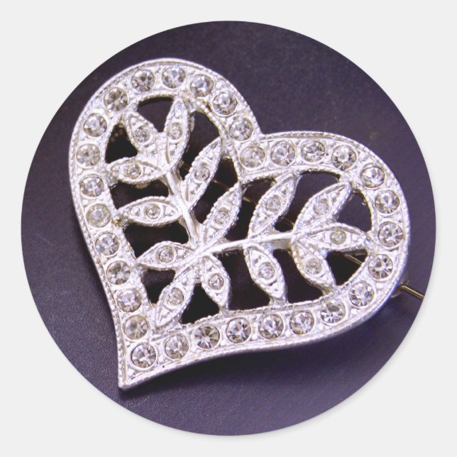 Rhinestone Heart Stickers (Front)