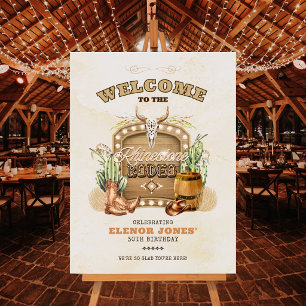 Rhinestone Rodeo Birthday Welcome Sign