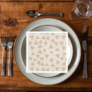 Rhinestone Rodeo Cow Skull Silhouette Napkin