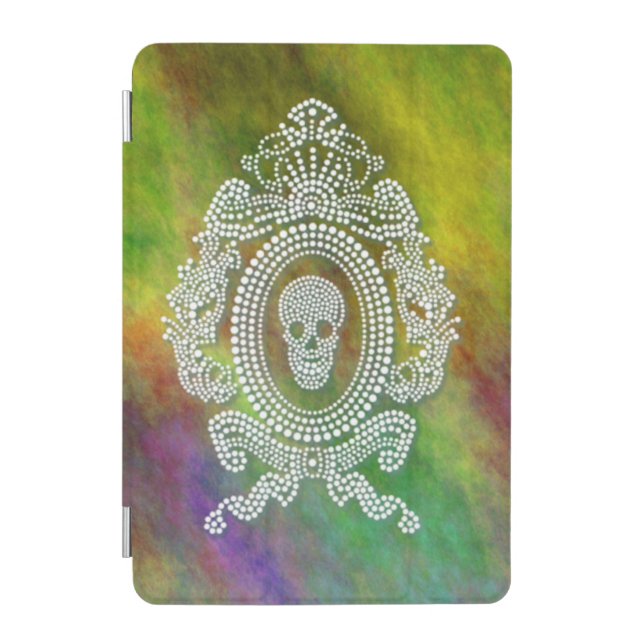 rhinestone skull art iPad mini cover (Front)