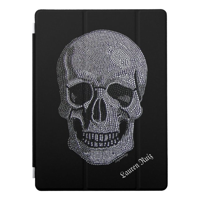 Rhinestone Skull iPad Pro Cover (Front)