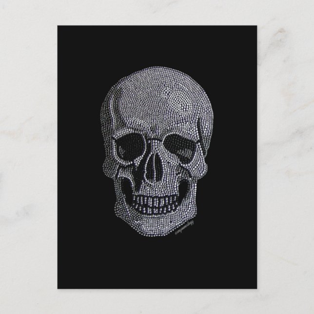 Rhinestone Skull Postcard (Front)