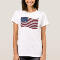 Rhinestone US Flag Illustration – Patriotic
