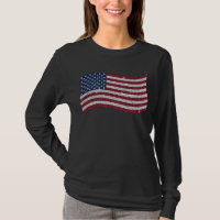 Rhinestone US Flag Illustration – Patriotic
