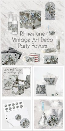 Rhinestone Vintage Art Deco Party Favors