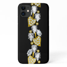 Rhinestones and gold jewel